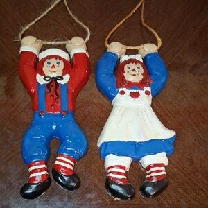 Vintage Style Raggedy Doll Hanging Ornaments